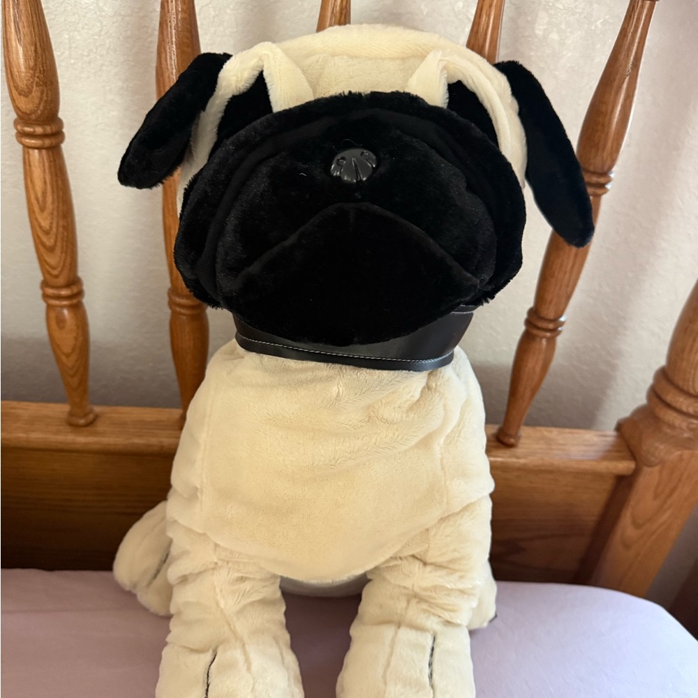 Plush Dog Toy - Black and Cream